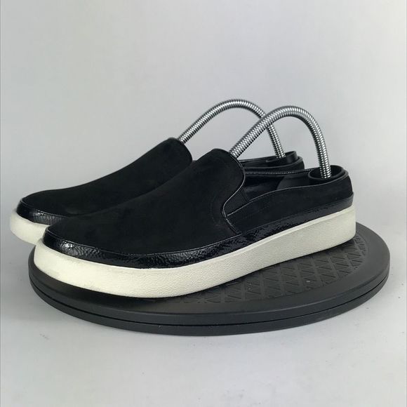 Vionic Shoes - Vionic Effortless Black Leather Slip On Mule Sneaker Women’s Size 9.5